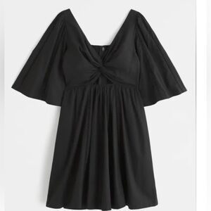 Abercrombie & Fitch poplin cutout dress